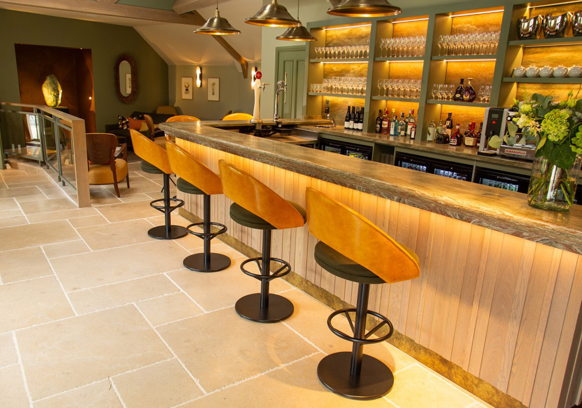 photo of boutique hotel lighting in bar