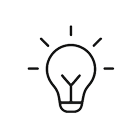 Project support and commissioning icon representing site visits and installation coordination for lighting projects
